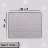 Kuber Industries Rectangular Dog & Cat Bed|Premium Cool Ice Silk with Polyester With Bottom Mesh|Multi-Utility Self-Cooling Pad For Dog & Cat|Light-weight & Durable Dog Bed|ZQCJ001G-S|Grey (Pack Of 6)
